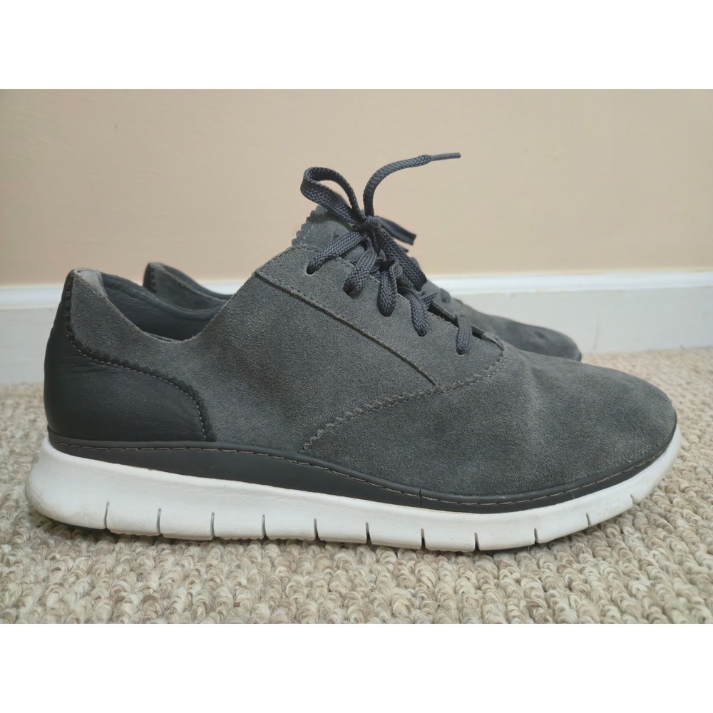 Vionic Taylor Sneakers Womens 12W Gray Suede Oxford Lace Up Orthotic Comfort - Picture 4 of 10
